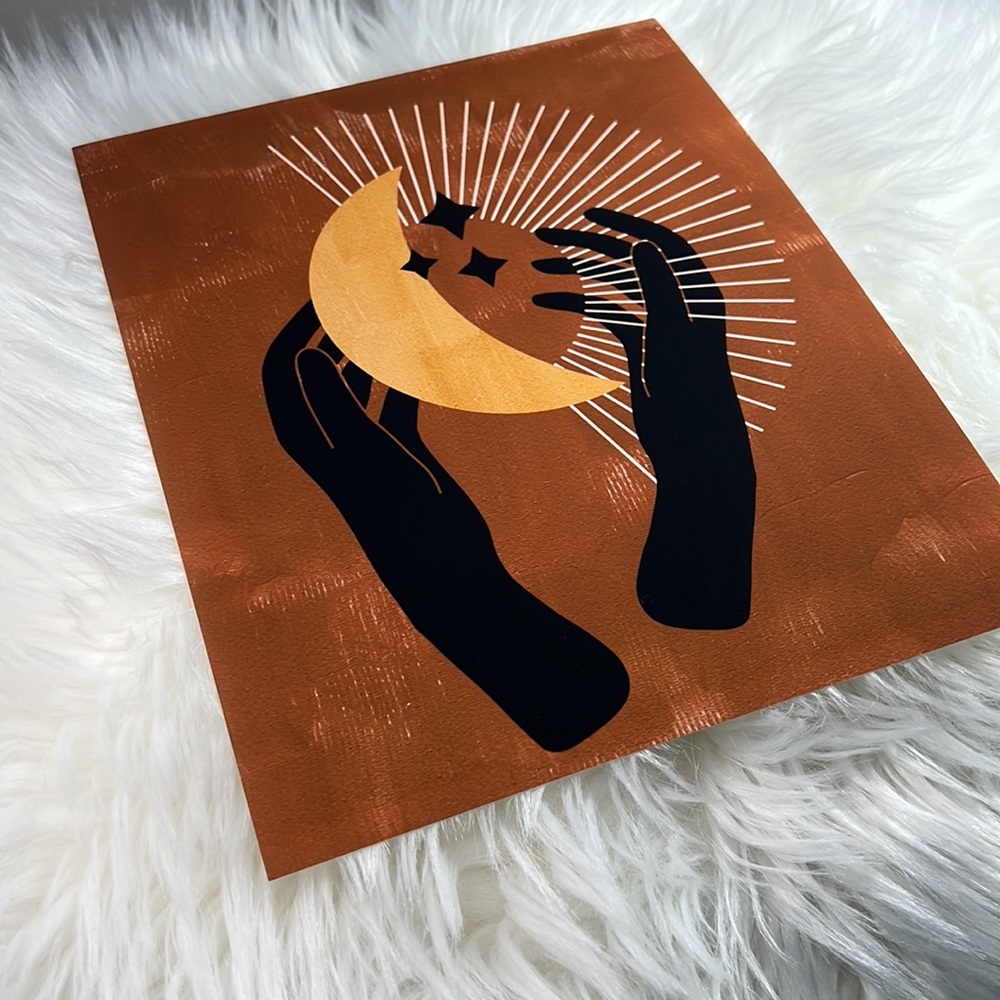 Wall Art Bohemian Celestial Hands Print Poster Illustration Unframed - Picture 9 of 17
